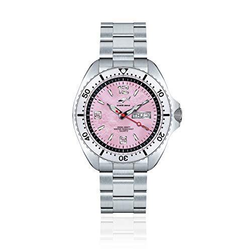 CHRIS BENZ ONE Man 200M Taucheruhr mit Metallband, Anemonenrosa von Chris Benz