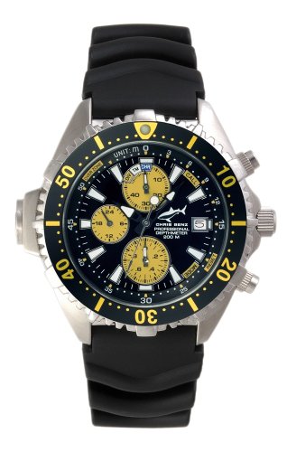 Chris Benz Depthmeter Chronograph CB-C-YELLOWBLACK-KB Sportliche Herrenuhr Tiefenmesser von Chris Benz