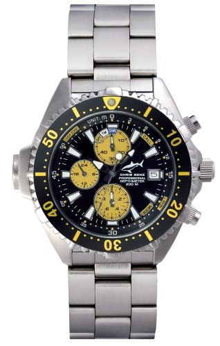 Chris Benz Depthmeter Chronograph CB-C-Yellow-MB Sportliche Herrenuhr Tiefenmesser von Chris Benz