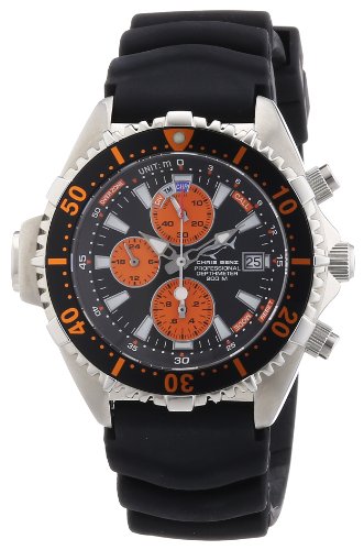 Chris Benz Unisex-Armbanduhr Chronograph Kautschuk CB-C-ORANGE-KB von Chris Benz