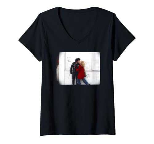Damen Adam Ant New Wave Steht und liefert Chris Duffy Photography T-Shirt mit V-Ausschnitt von Chris Duffy Photography