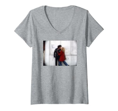 Damen Adam Ant Steht und liefert New Wave Chris Duffy Photography T-Shirt mit V-Ausschnitt von Chris Duffy Photography