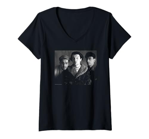 Damen Blaues Rondo A La Turk Bandporträt Chris Duffy Photography T-Shirt mit V-Ausschnitt von Chris Duffy Photography