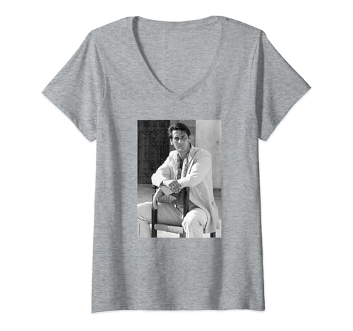 Damen Chris Duffy Fotografie Tony Hadley von Spandau Ballet T-Shirt mit V-Ausschnitt von Chris Duffy Photography