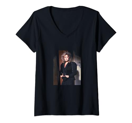 Damen Chris Duffy Photography Sänger Bonnie Tyler Portrait T-Shirt mit V-Ausschnitt von Chris Duffy Photography