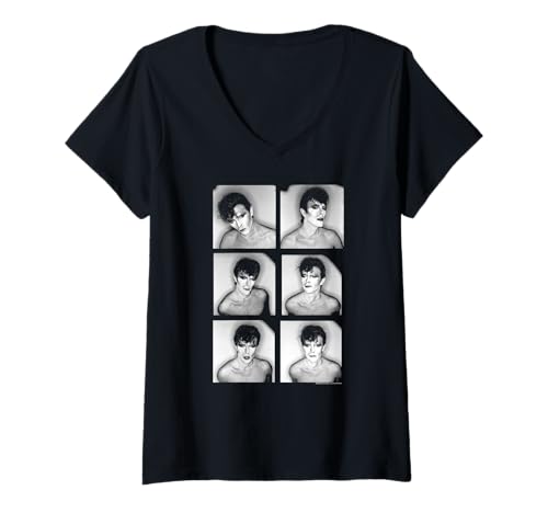 Damen David Bowie Filmrolle Scary Monsters Chris Duffy Fotografie T-Shirt mit V-Ausschnitt Damen David Bowie Filmrolle Scary Monsters Chris Duffy Fotografie T-Shirt mit V-Ausschnitt von Chris Duffy Photography