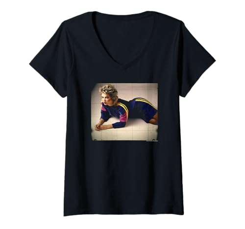 Damen Kids In America Sänger Kim Wilde Chris Duffy Fotografie T-Shirt mit V-Ausschnitt Damen Kids In America Sänger Kim Wilde Chris Duffy Fotografie T-Shirt mit V-Ausschnitt von Chris Duffy Photography