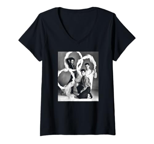 Damen Lisa Stansfield Blue Zone Band Chris Duffy Photography T-Shirt mit V-Ausschnitt von Chris Duffy Photography