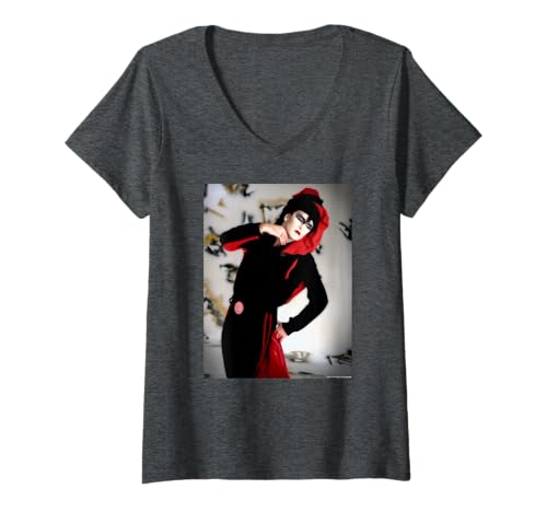 Damen Steve Strange Visage, Leadsänger Chris Duffy Photography T-Shirt mit V-Ausschnitt von Chris Duffy Photography