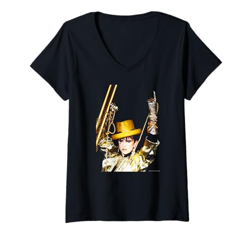 Damen Visage Steve Strange Das Gesicht Foto Chris Duffy Photography T-Shirt mit V-Ausschnitt von Chris Duffy Photography
