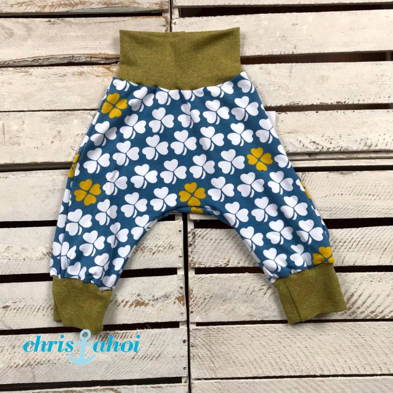 Pumphose Gr. 74 Aus Sweat Klee in Blau/Weiß von ChrisAhoiShop