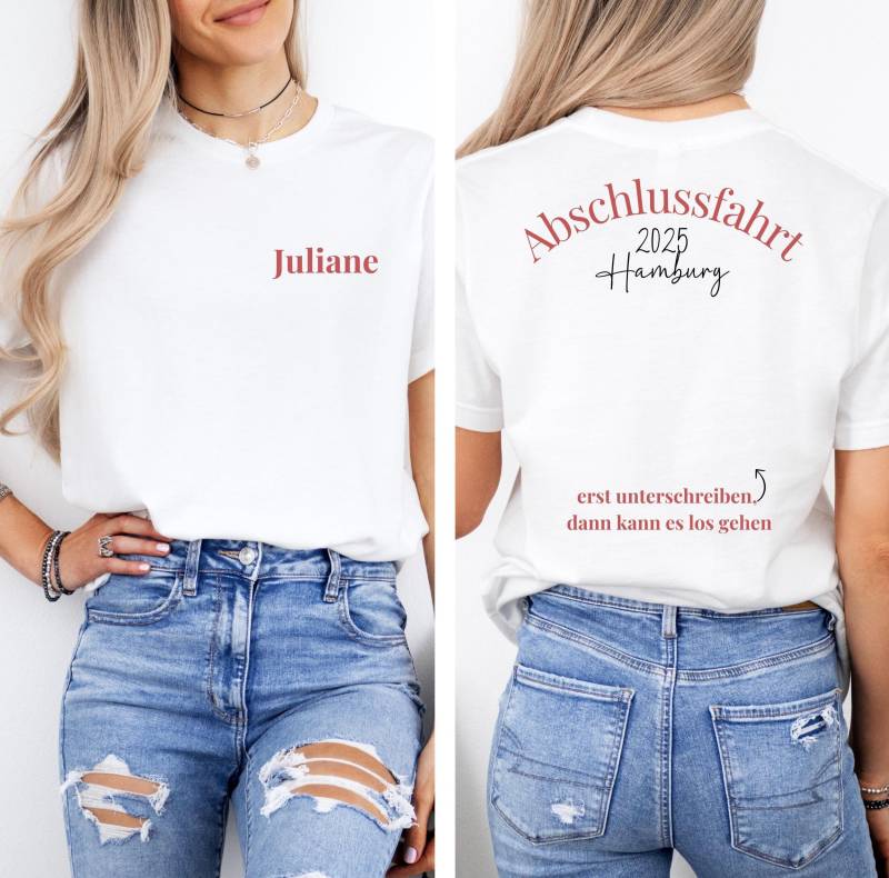 Abschlussfahrt T - Shirt, Klassenfahrt , Abitur, Personalisierbar Klassen Fahrt T-Shirts, Abifahrt Ausflug, Realschulabschluss von ChrisArtisticShop