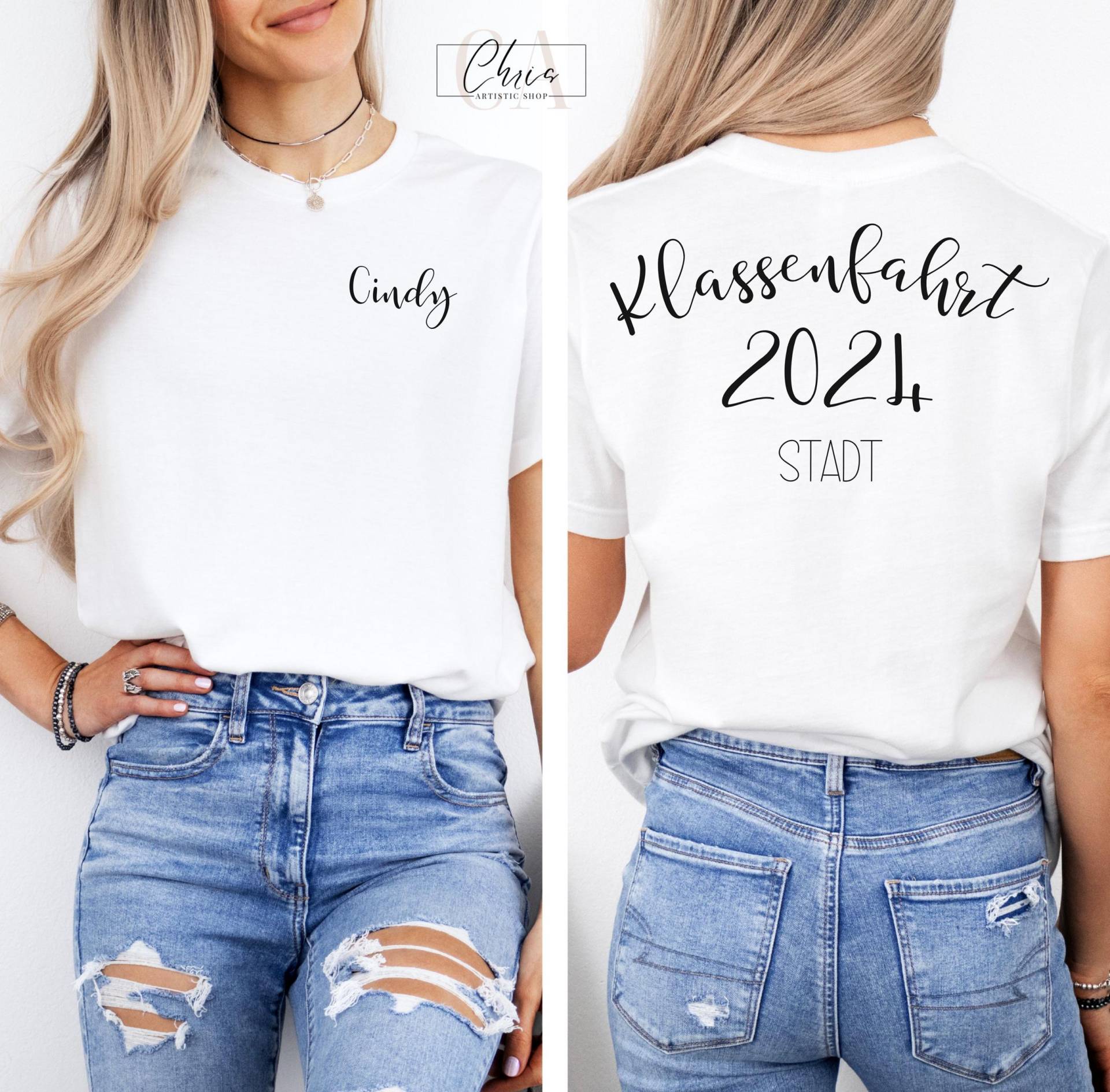 Personalisierbare Abschlussfahrt T - Shirt, Klassenfahrt, Abitur, Klassen Fahrt T-Shirts, Abifahrt Ausflug, Realschulabschluss von ChrisArtisticShop