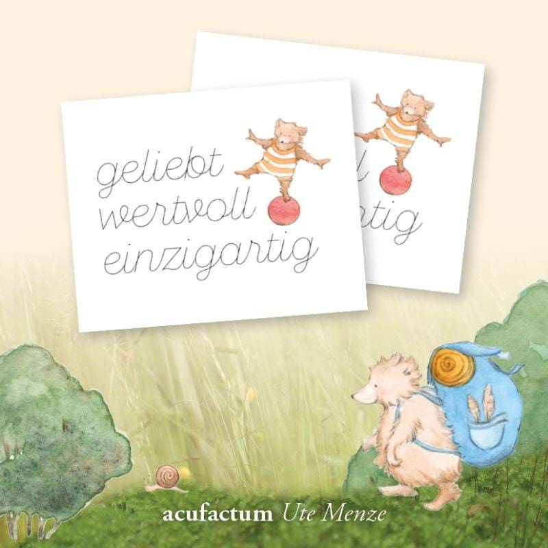 2 Aufnäher -Geliebt-Wertvoll-Einzigartig - 50 X 40mm Acufactum Sophia Drescher Webetikett Label Flicken Patch von ChrisKaaDesign