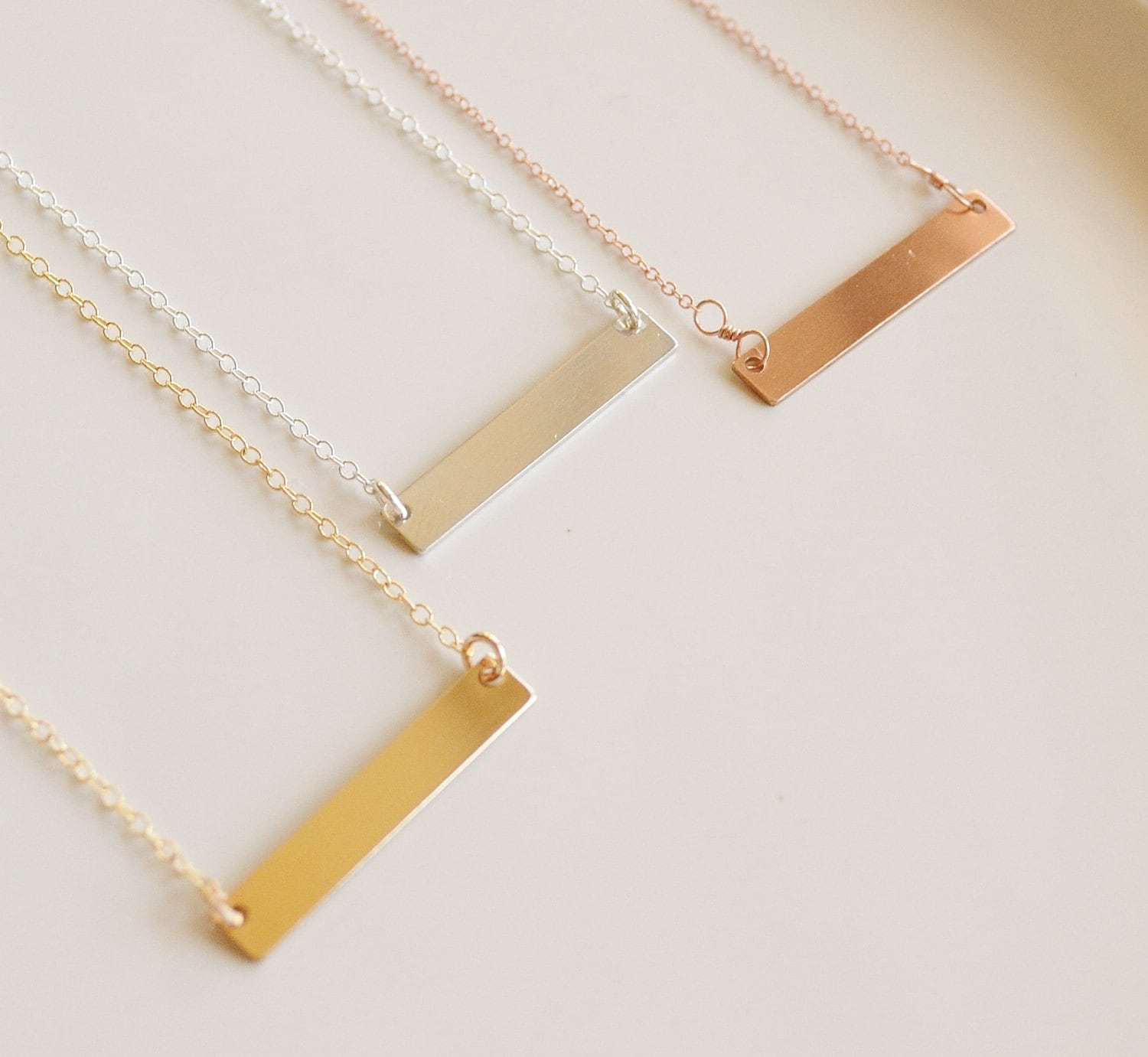 Name Plate Bar Halskette ...gold, Silber, Rose Gold ...layering ...personalisiert Name Plate Bar Halskette ...gold, Silber, Rose Gold ...layering ...personalisiert von ChrisKateJewelry