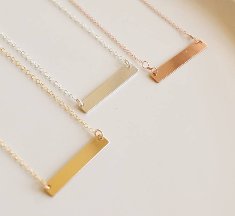 Name Plate Bar Halskette ...gold, Silber, Rose Gold ...layering ...personalisiert Name Plate Bar Halskette ...gold, Silber, Rose Gold ...layering ...personalisiert von ChrisKateJewelry