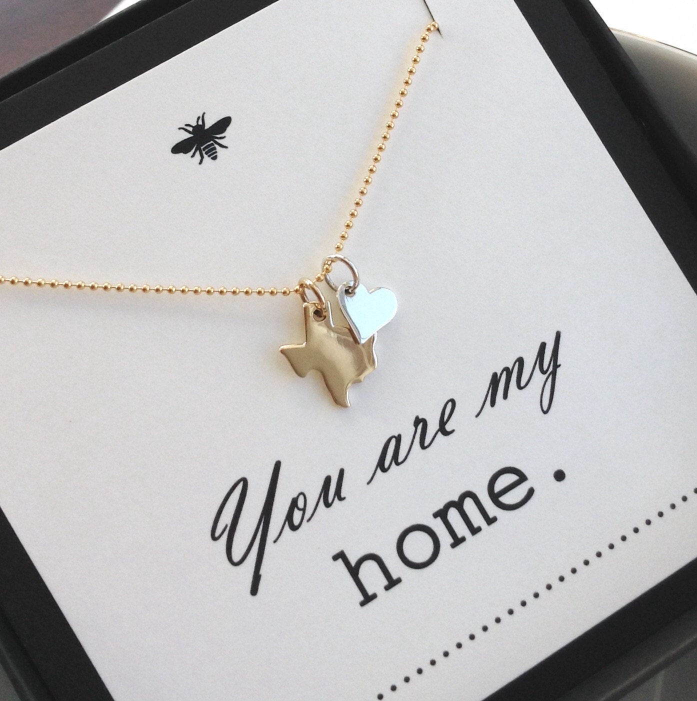 You Are My Home...texas State Charm Necklace...state Pride, Texas, Sterling Silber You Are My Home...texas State Charm Necklace...state Pride, Texas, Sterling Silber von ChrisKateJewelry