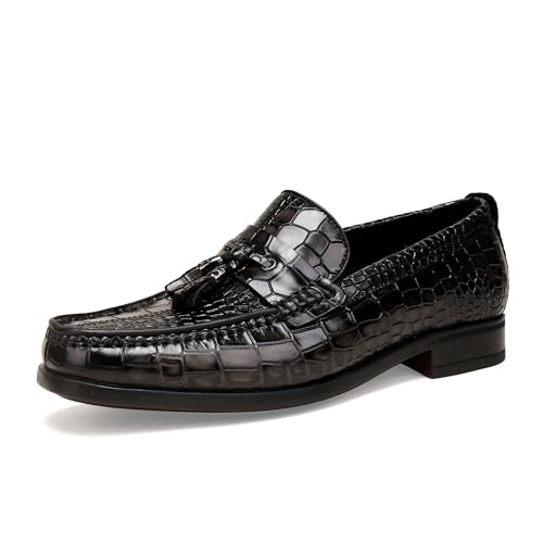 ChrisLOOK Herren Schnürhalbschuhe Männer Businessschuhe,Derby Businessschuhe Echtleder Brogue von ChrisLOOK