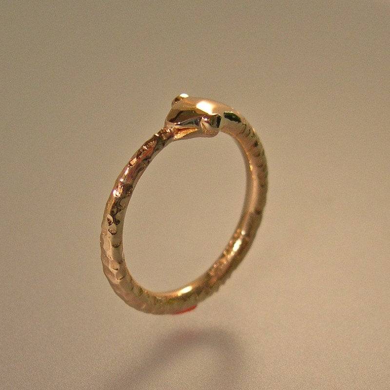 14K Gold Ouroboros-Ring von ChrisMuellerJewelry