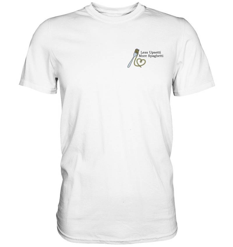 Less Upsetti More Spaghetti T-Shirt | Pasta Witziger Spruch Liebe Geschenkidee von ChrisShirtBizz