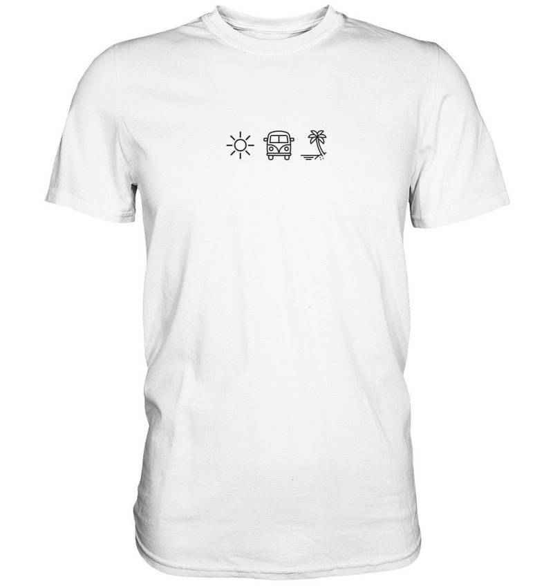 Sonne Camper Van Meer T-Shirt | Vw Bulli Road Trip Vanlife Camping Happy Bus von ChrisShirtBizz