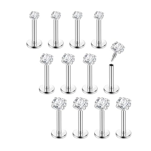 Chriscoco 16G 12Pcs Helix Piercings Chirurgenstahl piercing ohr conch piercing Nasenpiercing Tragus Piercing lippenpiercing labret piercing Studs 6mm für Frauen Männer Chriscoco 16G 12Pcs Helix Piercings Chirurgenstahl piercing ohr conch piercing Nasenpiercing Tragus Piercing lippenpiercing labret piercing Studs 6mm für Frauen Männer von Chriscoco