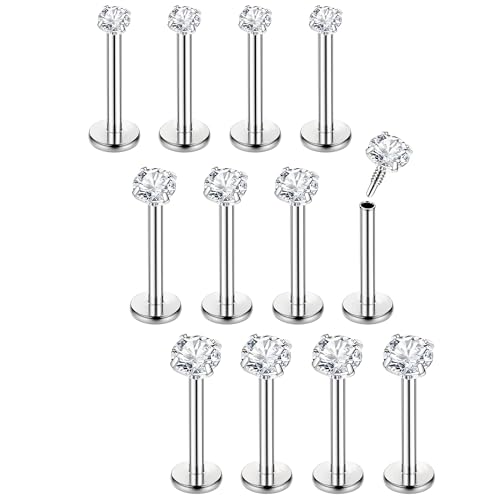 Chriscoco 16G 12Pcs Helix Piercings Chirurgenstahl piercing ohr conch piercing Nasenpiercing Tragus Piercing lippenpiercing labret piercing Studs 8mm für Frauen Männer Chriscoco 16G 12Pcs Helix Piercings Chirurgenstahl piercing ohr conch piercing Nasenpiercing Tragus Piercing lippenpiercing labret piercing Studs 8mm für Frauen Männer von Chriscoco