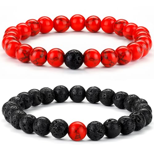 Chriscoco 8MM Perlenarmband Herren Damen Armband Herren Partnerarmbänder Handmade Naturstein Armband Tigerauge Armband Lavastein Armband Männer Armband Pärchen Armband Elastische Armbänder für Herren Chriscoco 8MM Perlenarmband Herren Damen Armband Herren Partnerarmbänder Handmade Naturstein Armband Tigerauge Armband Lavastein Armband Männer Armband Pärchen Armband Elastische Armbänder für Herren von Chriscoco