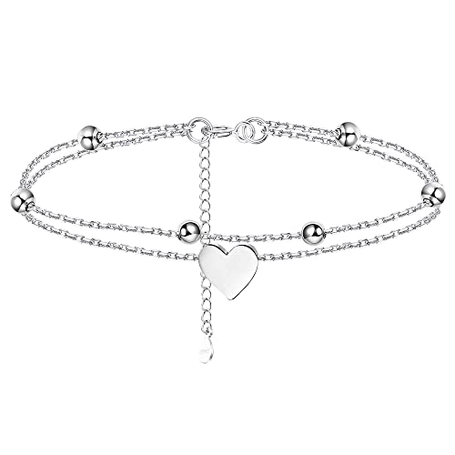 Chriscoco Armband Damen 925 Sterling Silber für Frauen Verstellbar Herz Schmetterling Gliederkette Unendlichkeit Liebe Armband Charms Graduate Geburtstag Schmuck Geschenk von Chriscoco