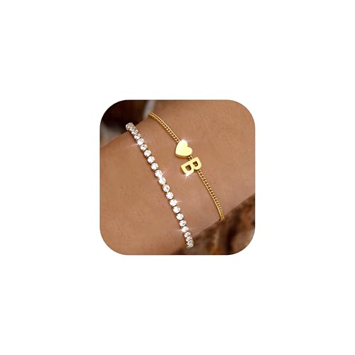 Chriscoco Armband Damen Gold 14 Karat Vergoldet Armband Mit Buchstaben Edelstahl Verstellbare Herz Armbänder Armkette Wasserfest Personalisiertes Tennisarmband Für Frauen Mädchen B Chriscoco Armband Damen Gold 14 Karat Vergoldet Armband Mit Buchstaben Edelstahl Verstellbare Herz Armbänder Armkette Wasserfest Personalisiertes Tennisarmband Für Frauen Mädchen B von Chriscoco