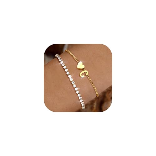 Chriscoco Armband Damen Gold 14 Karat Vergoldet Armband Mit Buchstaben Edelstahl Verstellbare Herz Armbänder Armkette Wasserfest Personalisiertes Tennisarmband Für Frauen Mädchen C Chriscoco Armband Damen Gold 14 Karat Vergoldet Armband Mit Buchstaben Edelstahl Verstellbare Herz Armbänder Armkette Wasserfest Personalisiertes Tennisarmband Für Frauen Mädchen C von Chriscoco
