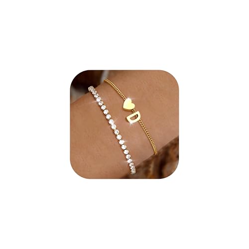 Chriscoco Armband Damen Gold 14 Karat Vergoldet Armband Mit Buchstaben Edelstahl Verstellbare Herz Armbänder Armkette Wasserfest Personalisiertes Tennisarmband Für Frauen Mädchen D Chriscoco Armband Damen Gold 14 Karat Vergoldet Armband Mit Buchstaben Edelstahl Verstellbare Herz Armbänder Armkette Wasserfest Personalisiertes Tennisarmband Für Frauen Mädchen D von Chriscoco