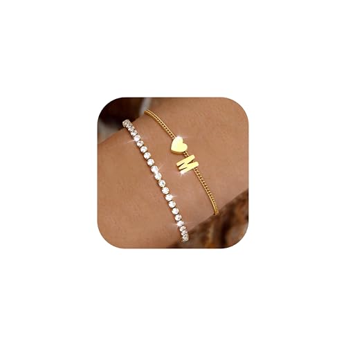 Chriscoco Armband Damen Gold 14 Karat Vergoldet Armband Mit Buchstaben Edelstahl Verstellbare Herz Armbänder Armkette Wasserfest Personalisiertes Tennisarmband Für Frauen Mädchen M Chriscoco Armband Damen Gold 14 Karat Vergoldet Armband Mit Buchstaben Edelstahl Verstellbare Herz Armbänder Armkette Wasserfest Personalisiertes Tennisarmband Für Frauen Mädchen M von Chriscoco