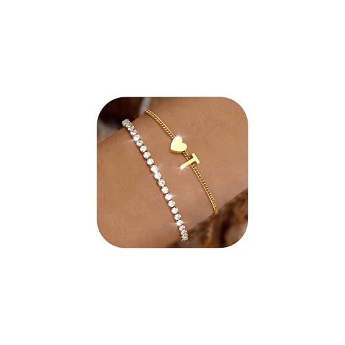 Chriscoco Armband Damen Gold 14 Karat Vergoldet Armband Mit Buchstaben Edelstahl Verstellbare Herz Armbänder Armkette Wasserfest Personalisiertes Tennisarmband Für Frauen Mädchen T Chriscoco Armband Damen Gold 14 Karat Vergoldet Armband Mit Buchstaben Edelstahl Verstellbare Herz Armbänder Armkette Wasserfest Personalisiertes Tennisarmband Für Frauen Mädchen T von Chriscoco