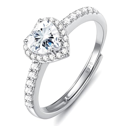 Chriscoco Herz Ringe Frauen Silber 925 Silber/Roségold/Gold Ringe Damen Verstellbar Daumenring Verlobungsring Eheringe Jubiläum Promise Ringe Silber Ringe 925 Damen - Mit Schmuckschatulle Chriscoco Herz Ringe Frauen Silber 925 Silber/Roségold/Gold Ringe Damen Verstellbar Daumenring Verlobungsring Eheringe Jubiläum Promise Ringe Silber Ringe 925 Damen - Mit Schmuckschatulle von Chriscoco