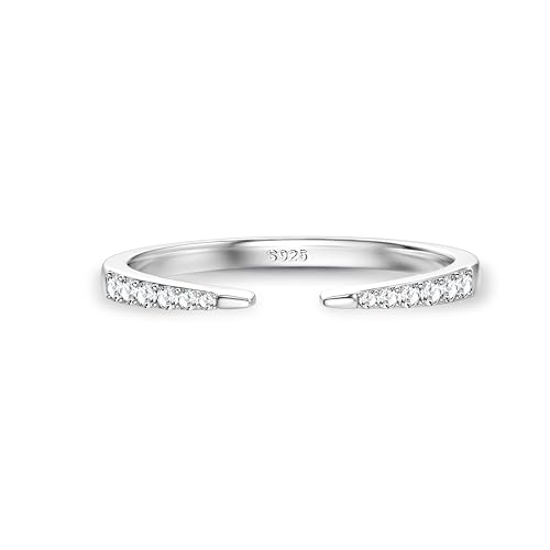 Chriscoco S925 Silber verstellbarer Ring Silber 49 von Chriscoco