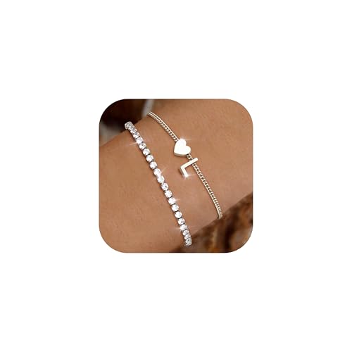 Chriscoco Armband Damen Silber 14 Karat Vergoldet Armband Mit Buchstaben Edelstahl Verstellbare Herz Armbänder Armkette Wasserfest Personalisiertes Tennisarmband Für Frauen Mädchen L Chriscoco Armband Damen Silber 14 Karat Vergoldet Armband Mit Buchstaben Edelstahl Verstellbare Herz Armbänder Armkette Wasserfest Personalisiertes Tennisarmband Für Frauen Mädchen L von Chriscoco