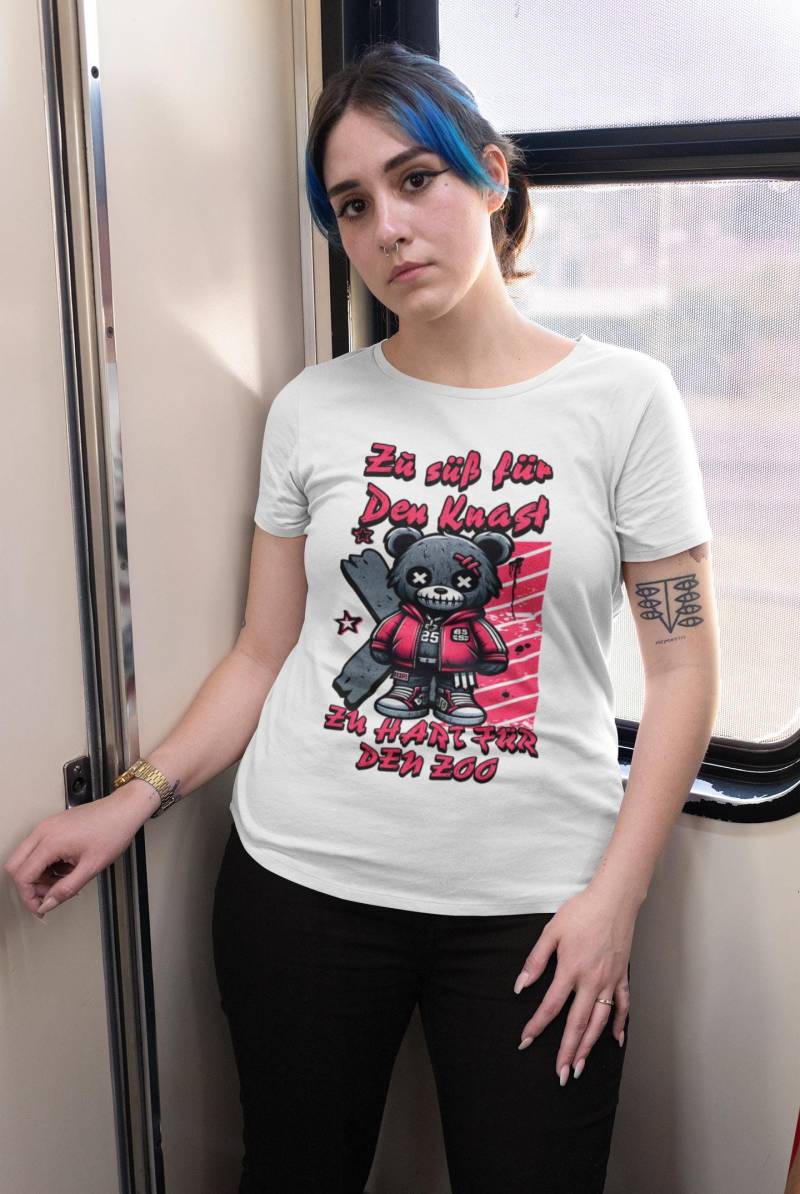 Gangster Bär Shirt - Zu Süß Für Den Knast, Zu Hart Zoo | Badass Bear Streetwear T-Shirt von ChrismaPrint1
