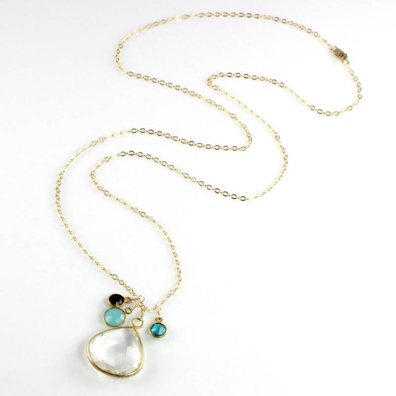 Charm Anhänger Halskette Rock Crystal Quarz Charm Anhänger Halskette Rock Crystal Quarz von ChrissyChapinJewelry