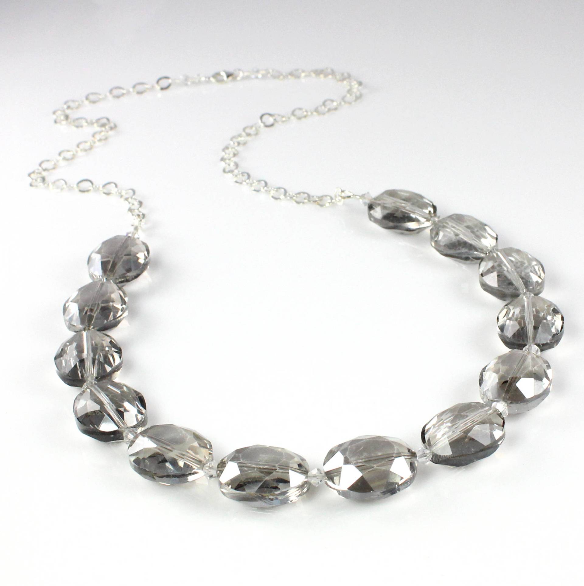 Große Graue Kristall Halskette Mit Sterling Silver Kette Große Graue Kristall Halskette Mit Sterling Silver Kette von ChrissyChapinJewelry