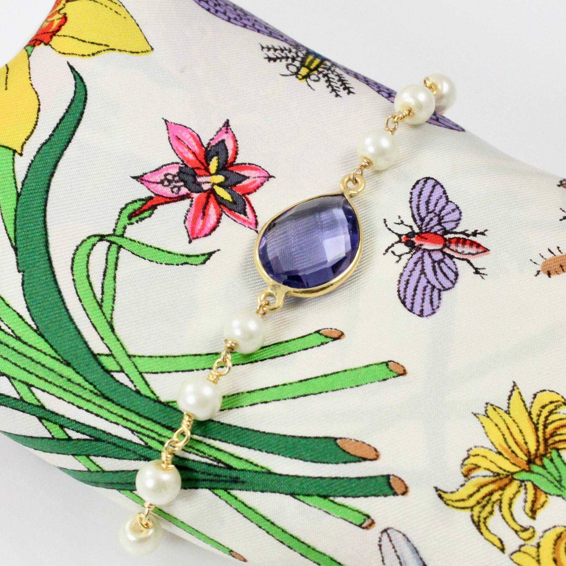 Lila Quarz Perle Armband von ChrissyChapinJewelry