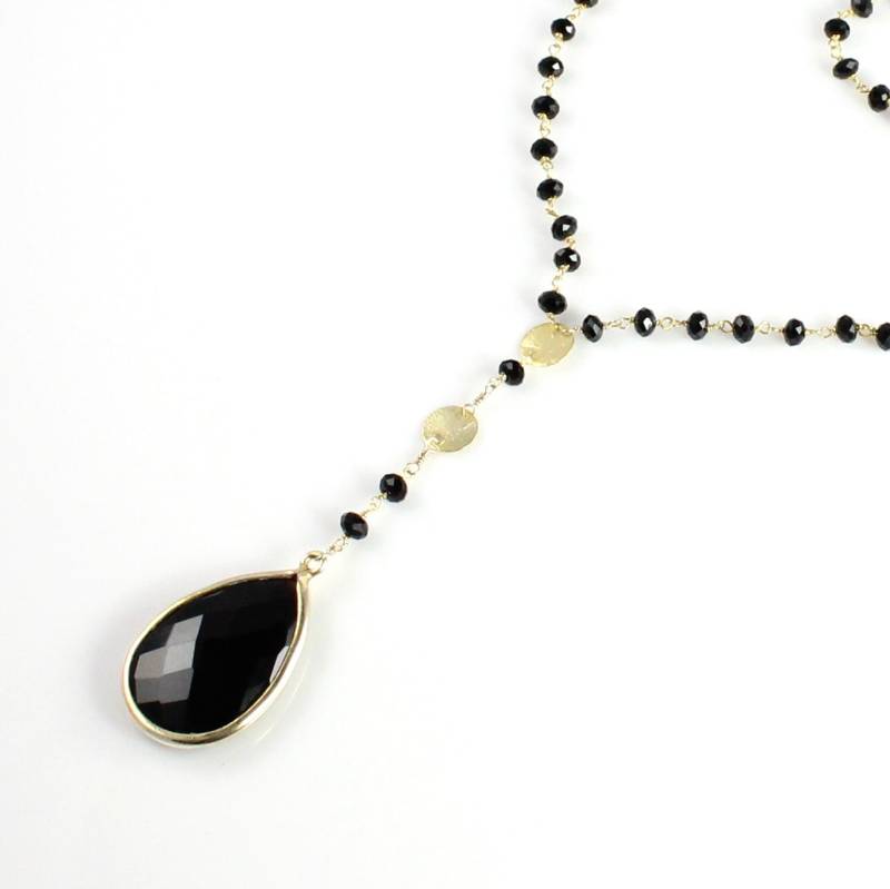 Onyx Tropfen Anhänger Halskette Onyx Tropfen Anhänger Halskette von ChrissyChapinJewelry