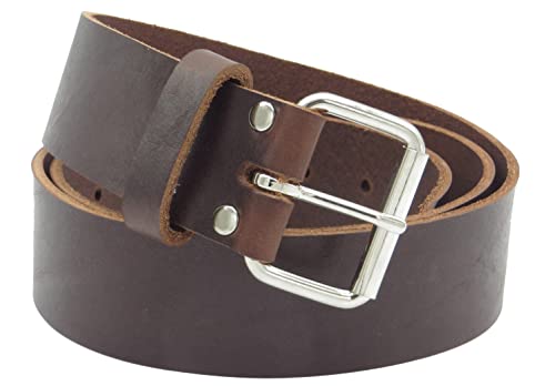 Chrissys-in Ledergürtel dunkelbraun aus Rindleder 4 cm breit aus eigener Fertigung (90) von Chrissys-in