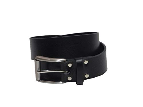 Ledergürtel aus hochwertigem Vollrindleder 4 cm breit schwarz aus eigener Fertigung (100) von Chrissys-in