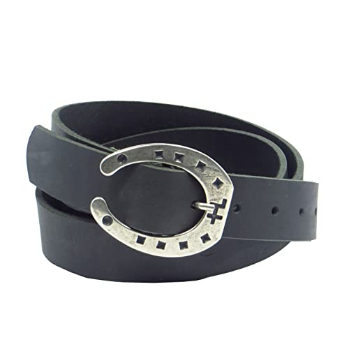 schwarzer Ledergürtel 3cm breit Büffelleder aus eigener Fertigung (110) von Chrissys-in