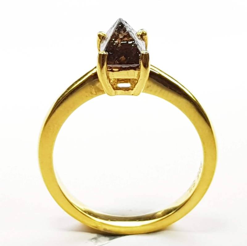 1, 54 Ct Natürliche Kristall Raue Diamant Ring, Prong Crystal Rohdiamant Verlobungsring, Ausgefallene Braune Farbe 14K Weiß & Gelb Gold 1, 54 Ct Natürliche Kristall Raue Diamant Ring, Prong Crystal Rohdiamant Verlobungsring, Ausgefallene Braune Farbe 14K Weiß & Gelb Gold von ChristGemsandJewels