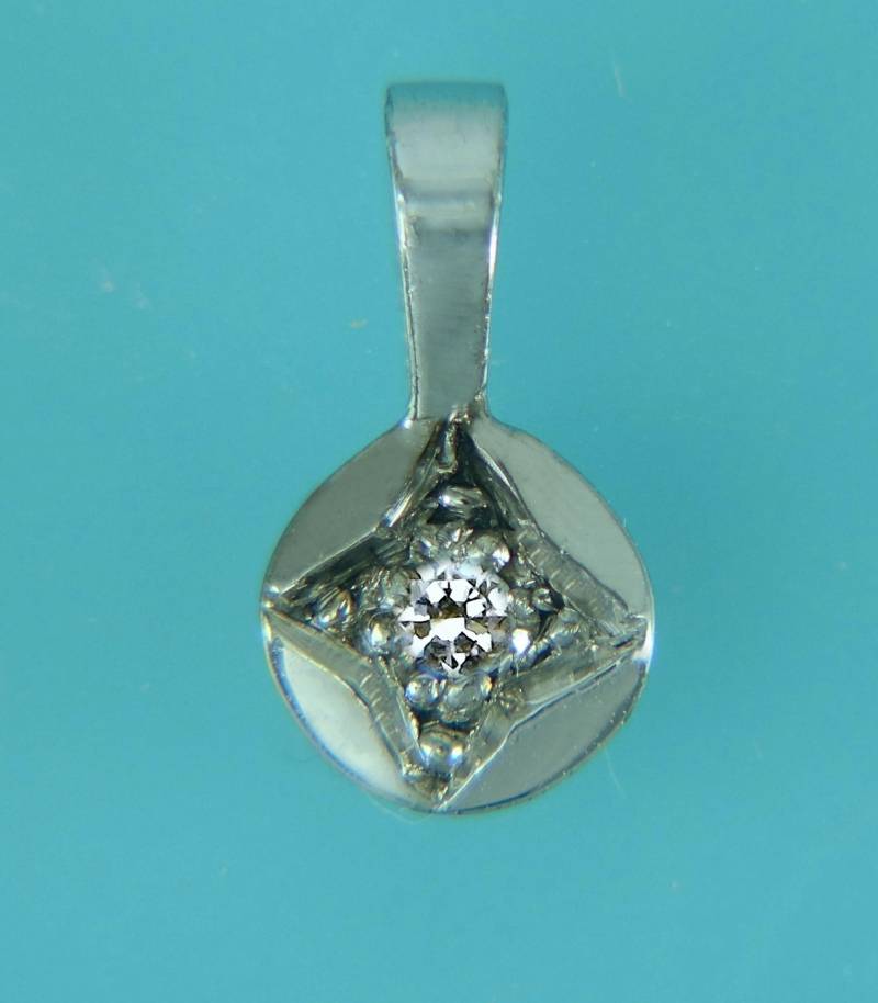 Anhänger Diamant Weißgold 333, Kettenanhänger von ChristallaDesign