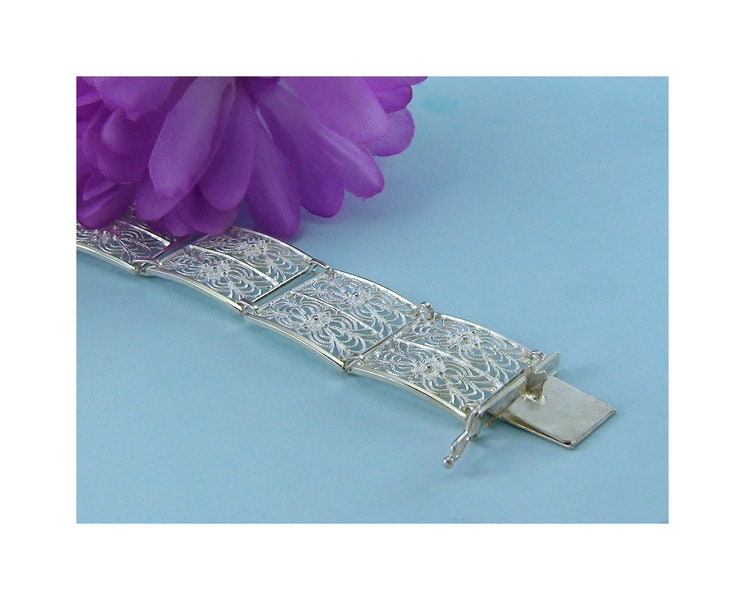 Armband Mit Ornament-Teilen in Silber 835/Ooo von ChristallaDesign