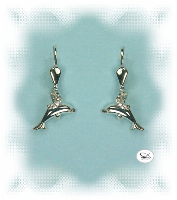 Delphin-Ohrhänger in Silber von ChristallaDesign