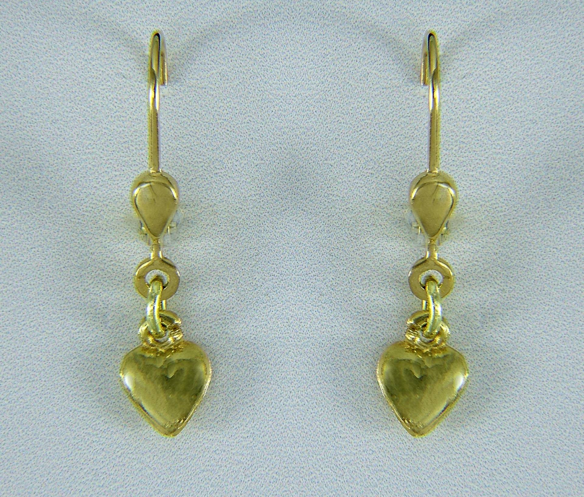 Hängeohhringe Herzen Gold 585, Herzohrhänger Ohrschmuvk 585 Hängeohhringe Herzen Gold 585, Herzohrhänger Ohrschmuvk 585 von ChristallaDesign